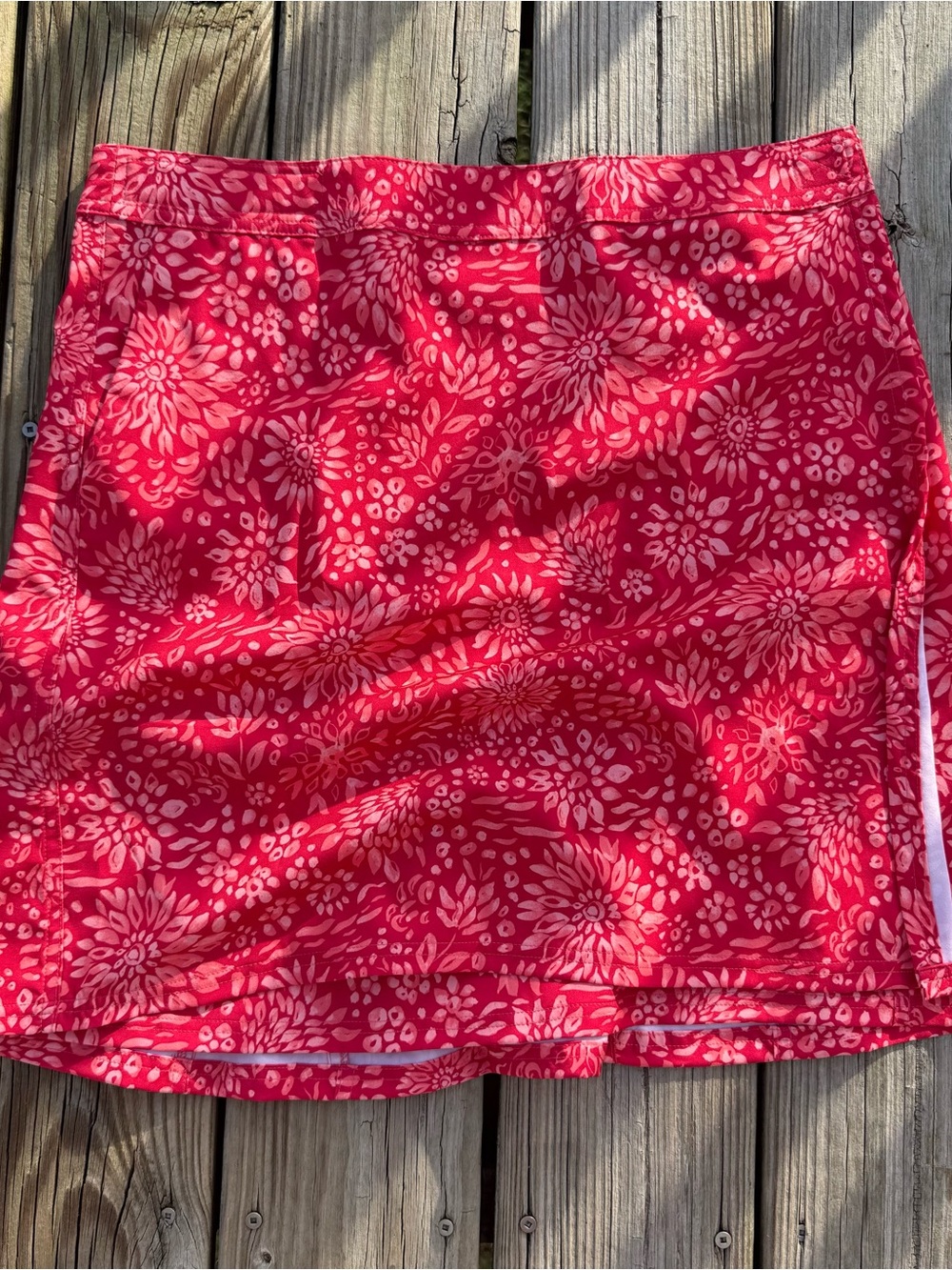 Women’s Ripskirt Hawaii Pink Floral Swim Skirt Coverup Size L